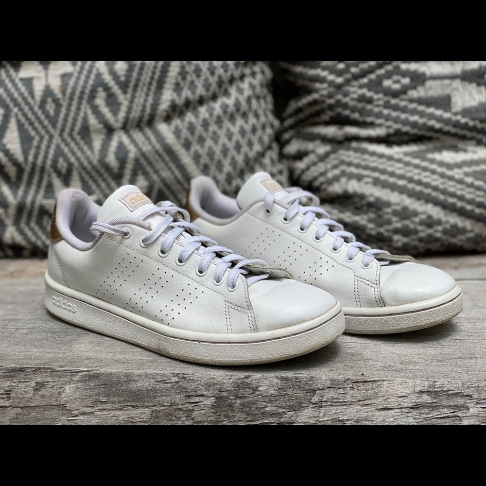 Adidas leather court shoes